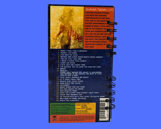 Shania Twain Live VHS Movie Notebook