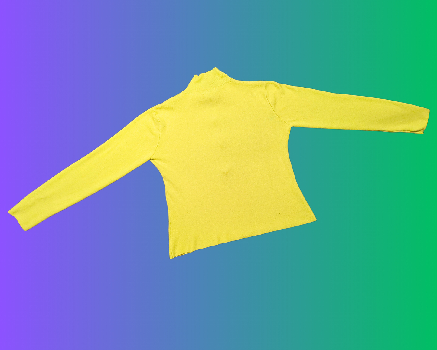 Y2K Be-u-ti-ful Yellow and White Sweater Size S