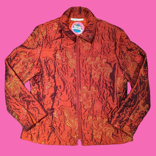 Vintage 1990's Burnt Orange Coloured Jacket Size M