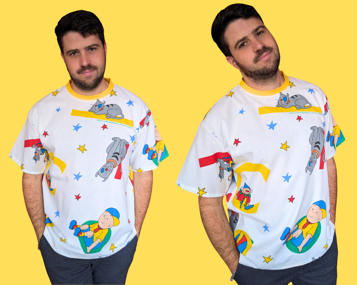 T-shirt surdimensionné Caillou fait main et recyclé, taille XS - Taille M