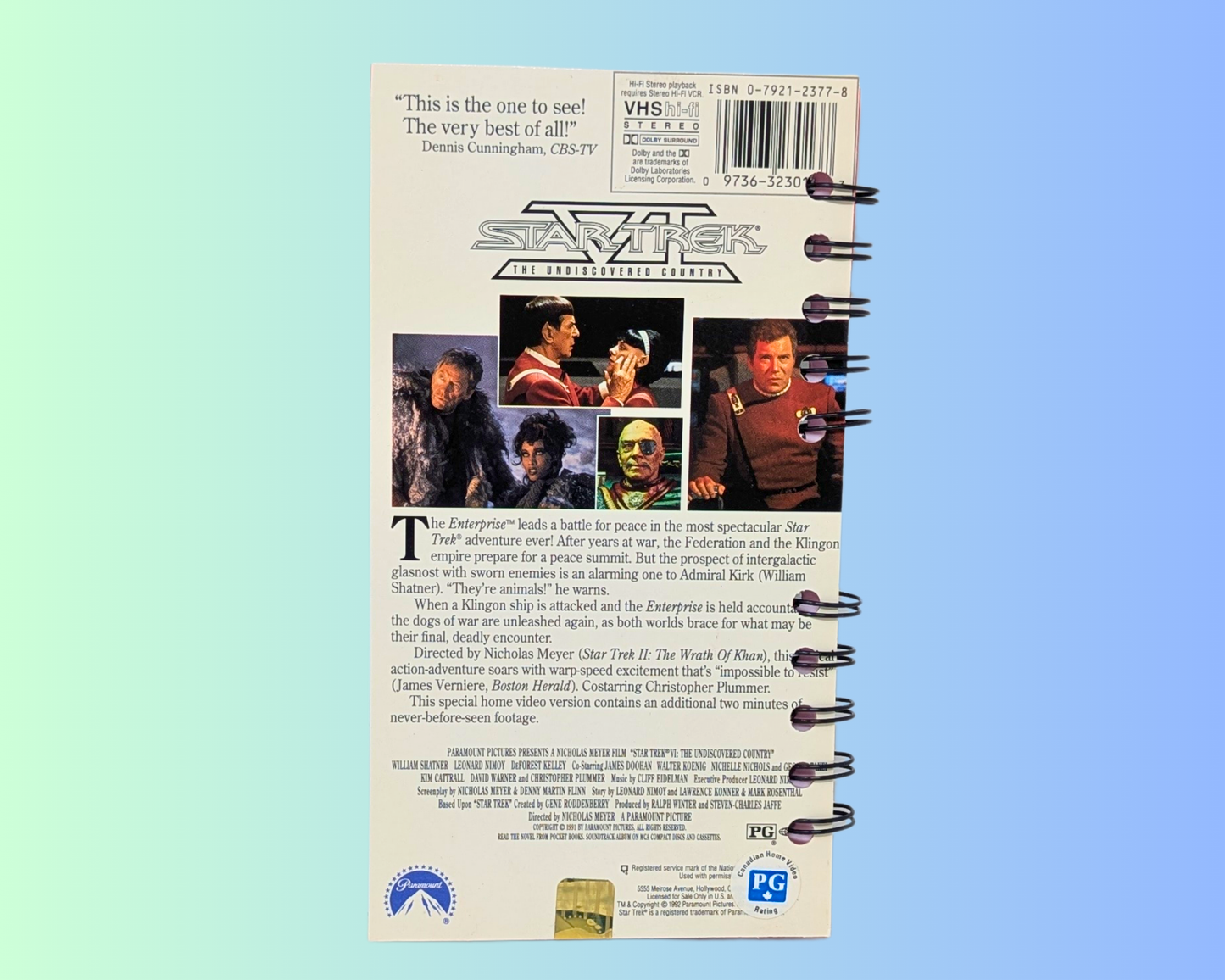 Star Trek VI The Undiscovered Country VHS Movie Notebook