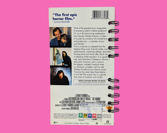 Carnet de notes VHS du film Shining