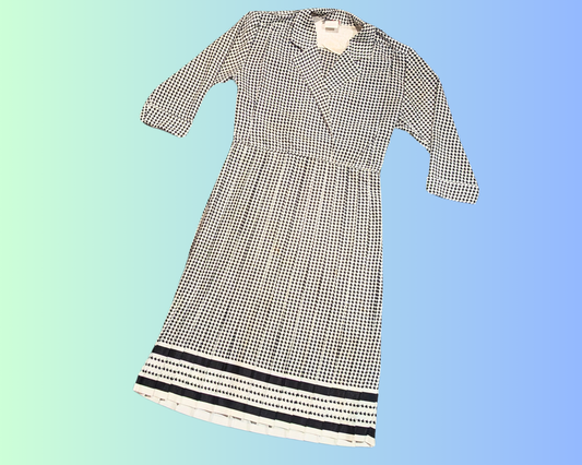 Robe vintage à motif pied-de-poule des années 1990, taille M