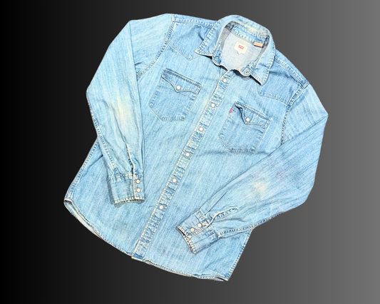 Y2K Levi's Classic Western Standard Fit Shirt Size M