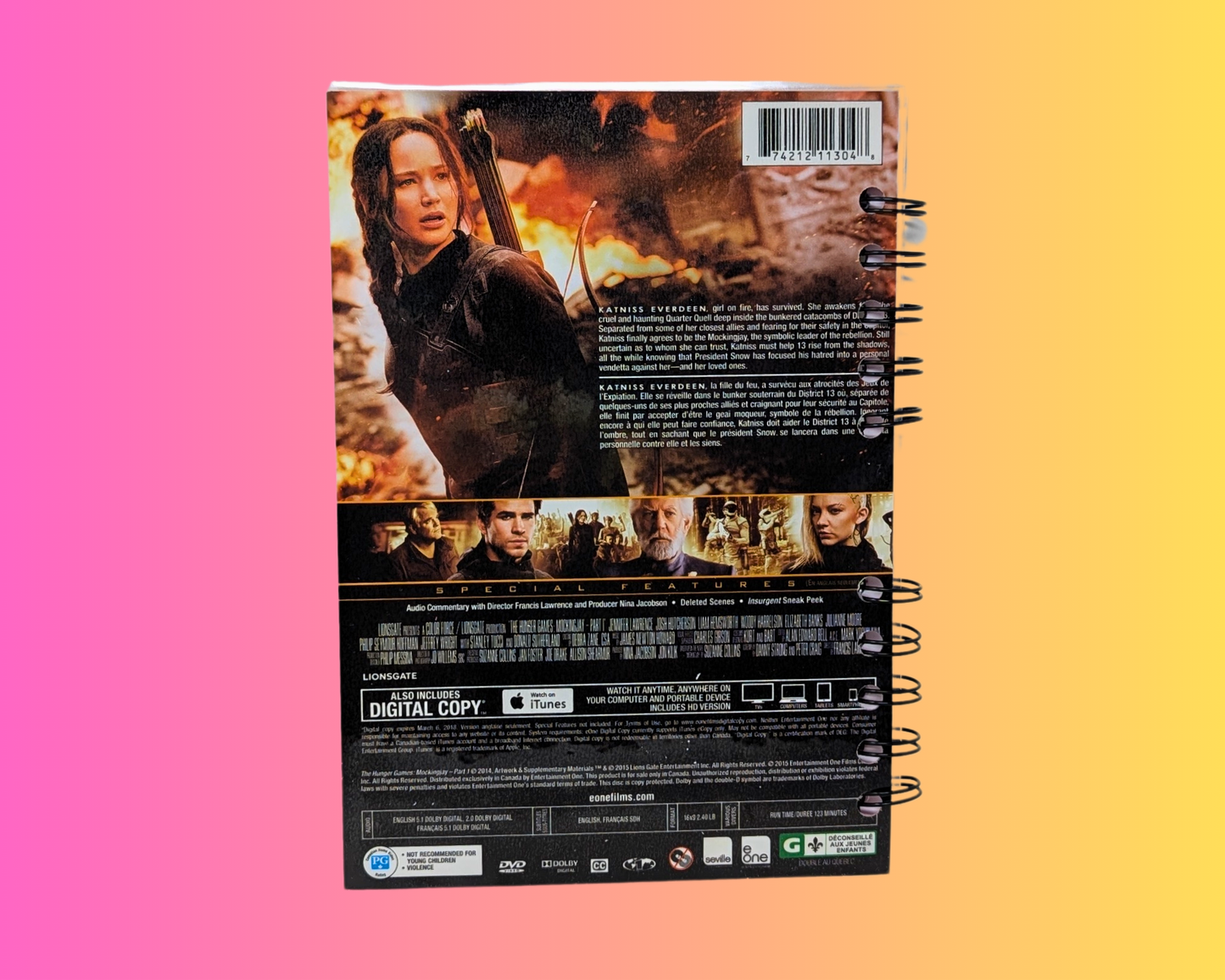 Carnet de notes du film DVD Hunger Games : La Révolte, partie 1