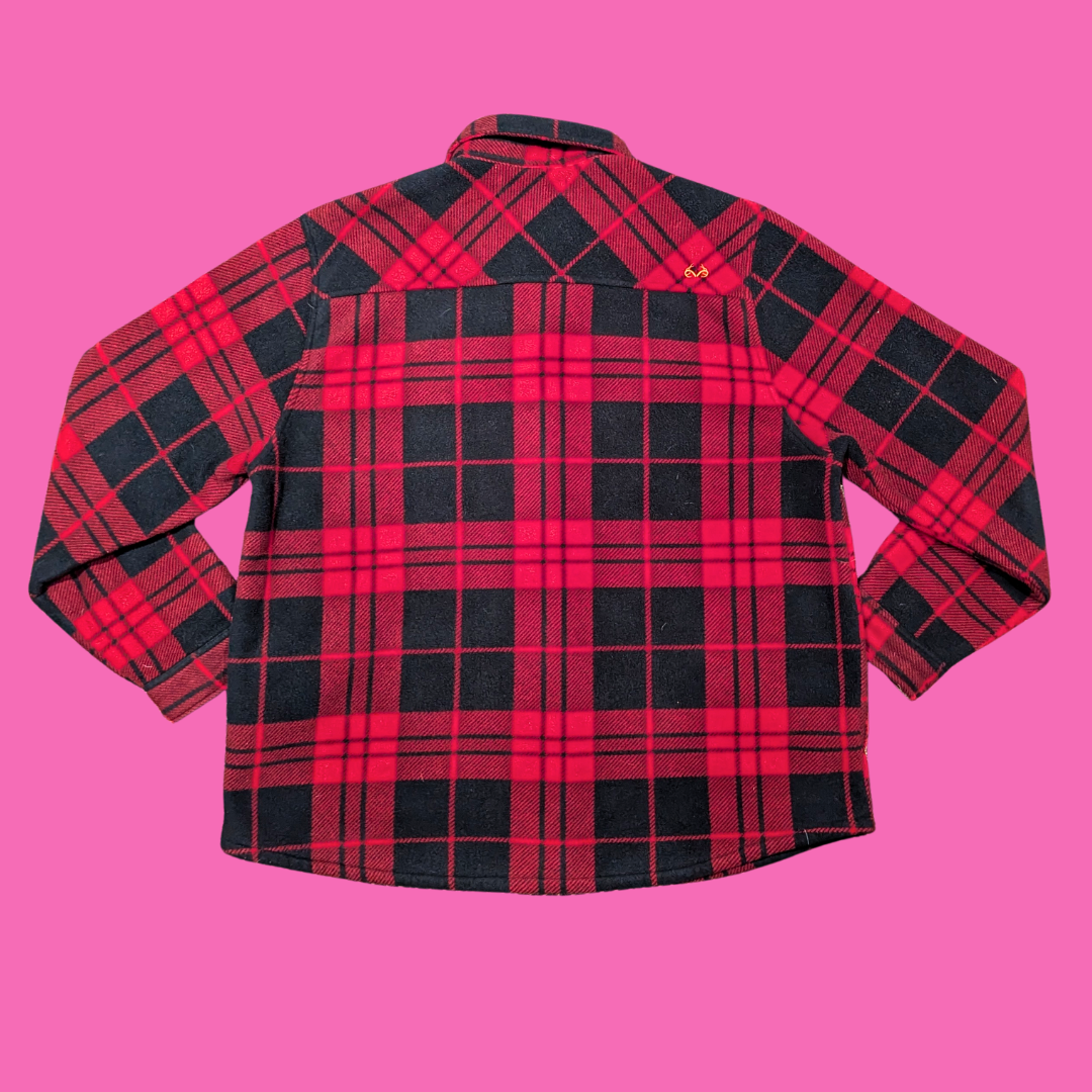 Red and Black Plaid, Warm Jacket/Button Down Shirt Size XXL