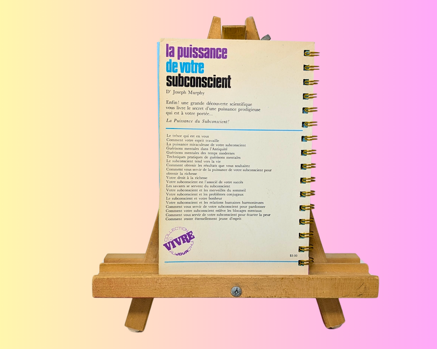 Carnet La Puissance de Votre Subconscient fait à la main et recyclé par le Dr Joseph Murphy