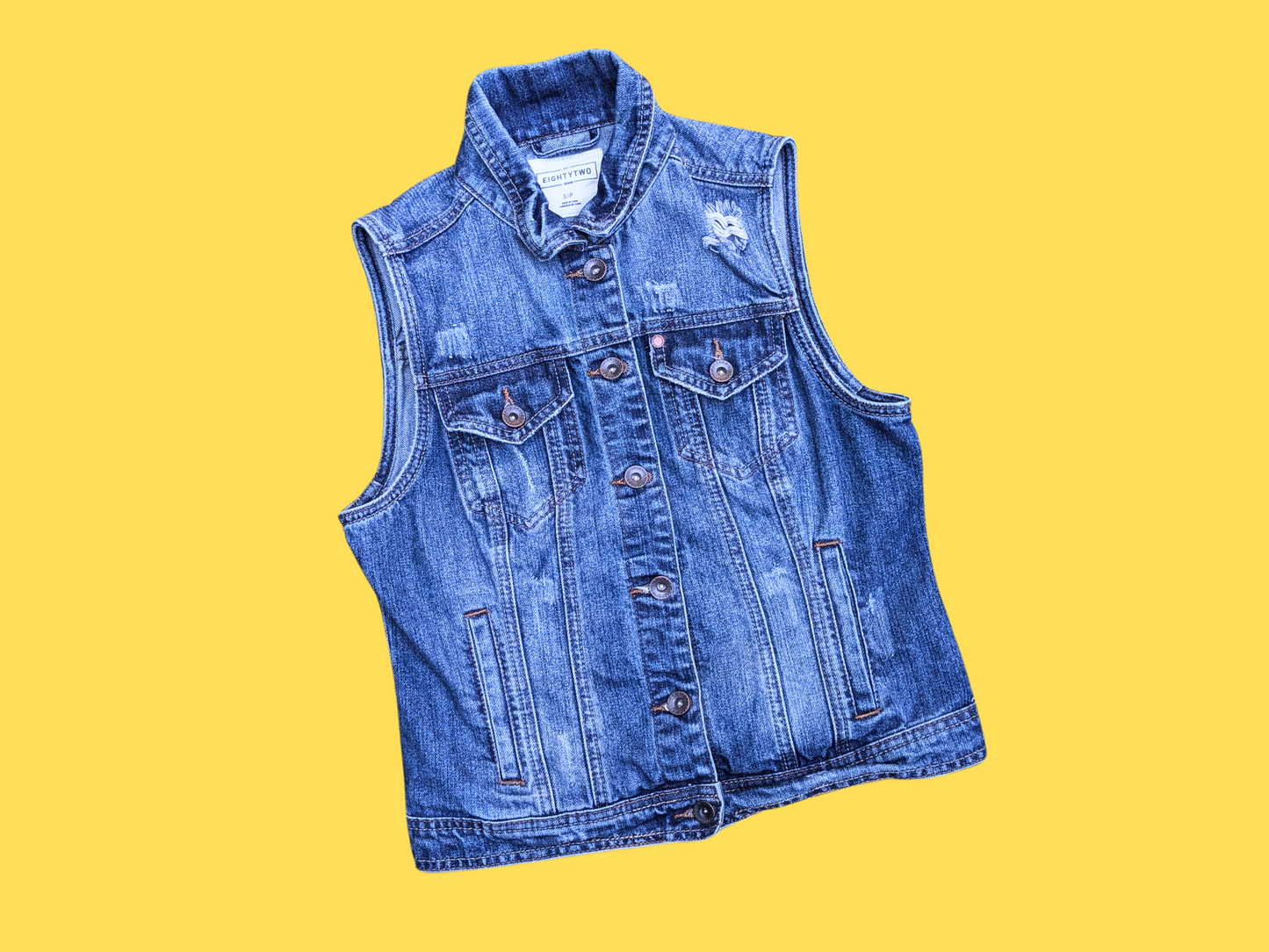 Handmade, Upcycled MTV Beavis and Butt-Head Vest Jacket Size S
