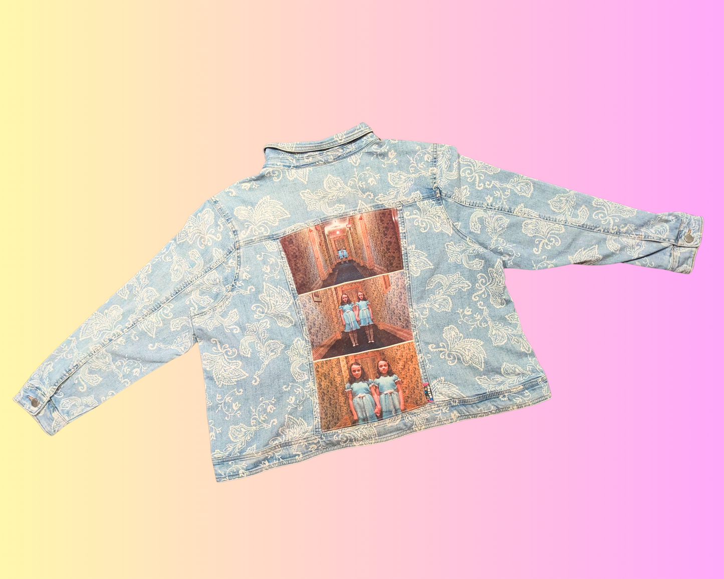 Handmade, Upcycled The Shinning Denim Jacket Size 14 (XL)