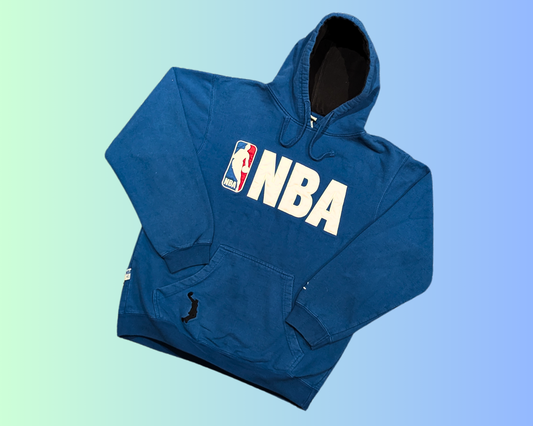 Sweat à capuche officiel NBA Elevation bleu Y2K, taille M