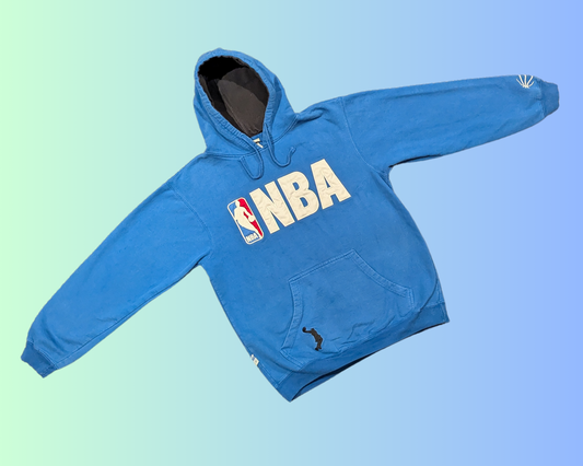 Sweat à capuche officiel NBA Elevation bleu Y2K, taille M
