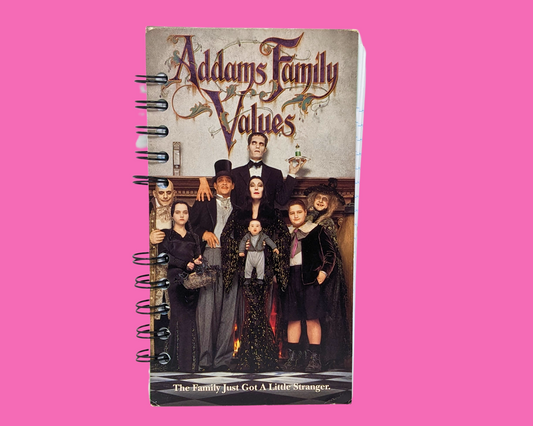 Carnet de notes VHS du film Les Valeurs de la famille Addams