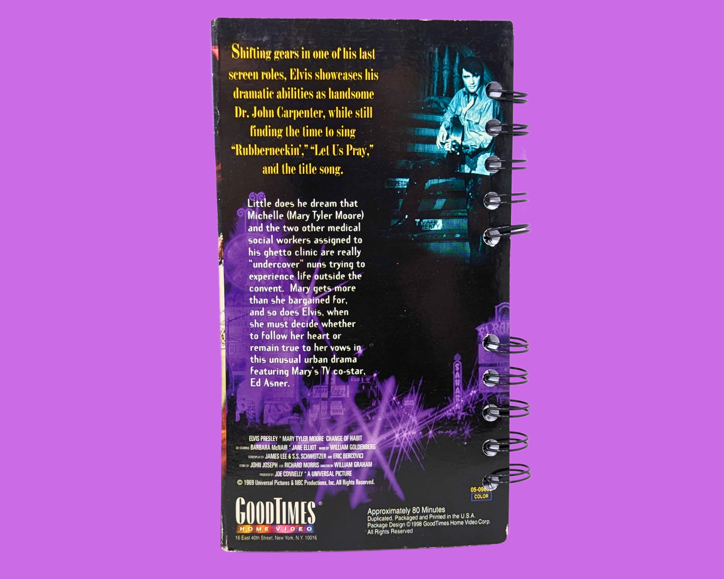Carnet de notes VHS du film Elvis, Changement d'habitude