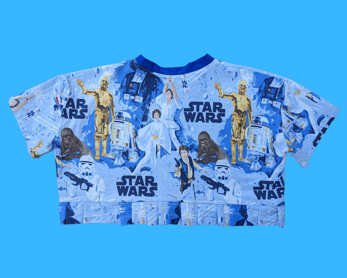 Fait à la main, rétro recyclé, haut court en tissu coloré taille 2XL