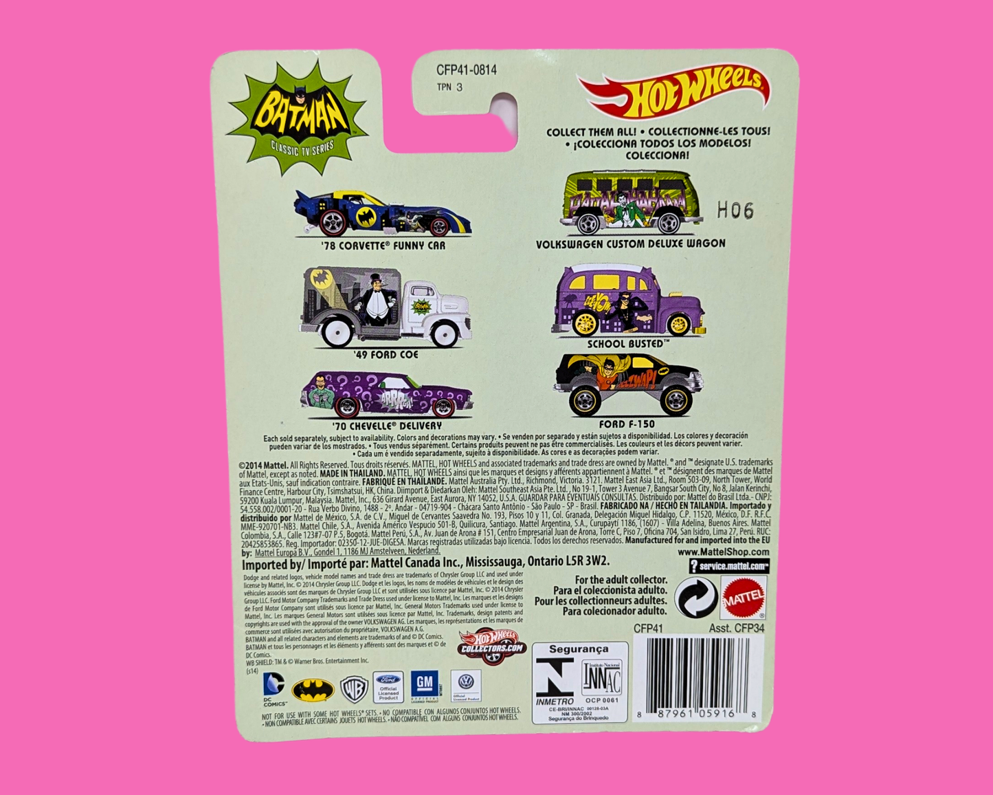 Jouet automobile de collection scellé Hot Wheels Batman Joker Volkswagen Custom Deluxe Wagon