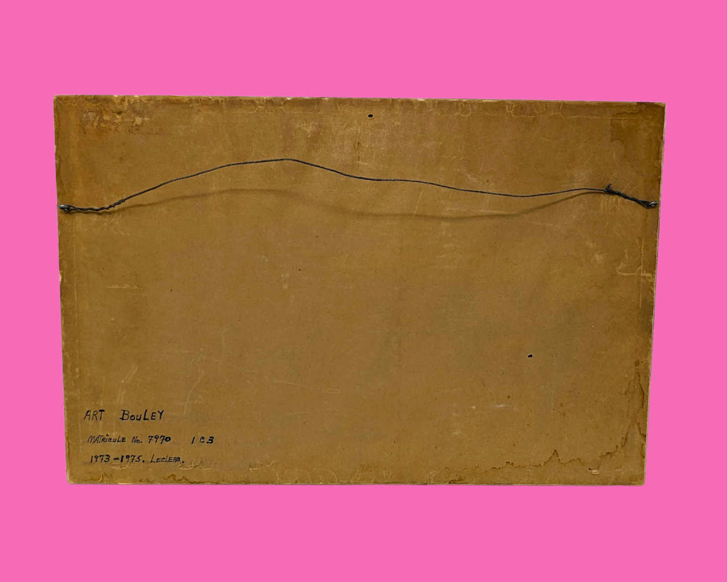 Œuvre d'art vintage de vélo des années 1970, réalisée à la main par Art Boulay