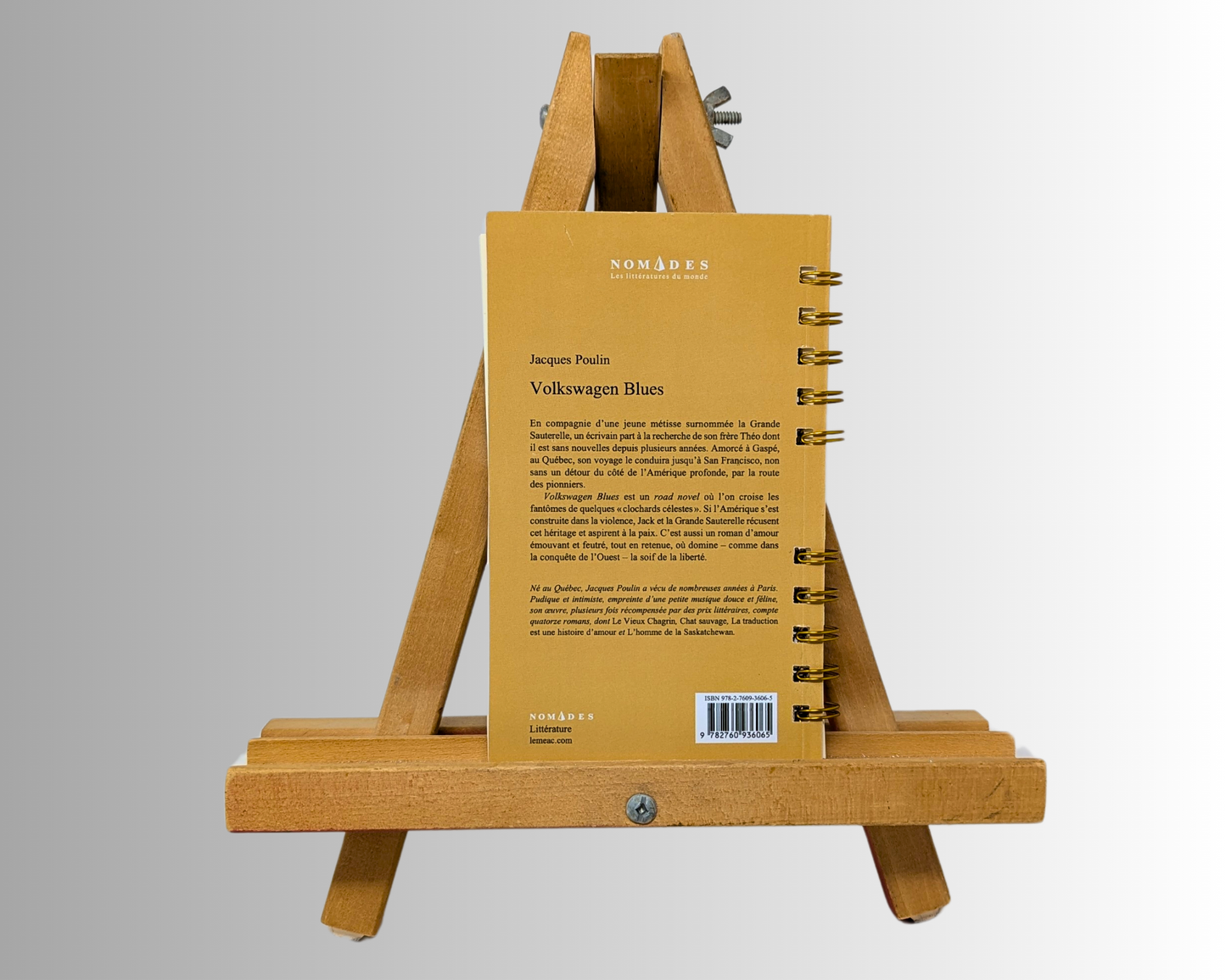 Handmade and Upcycled Volkswagen Blues Novel by Jacques Poulin Notebook
