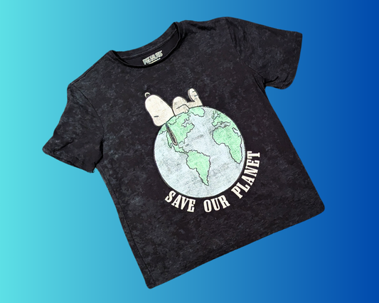 T-shirt Y2K « Peanuts Save Our Planet » taille S