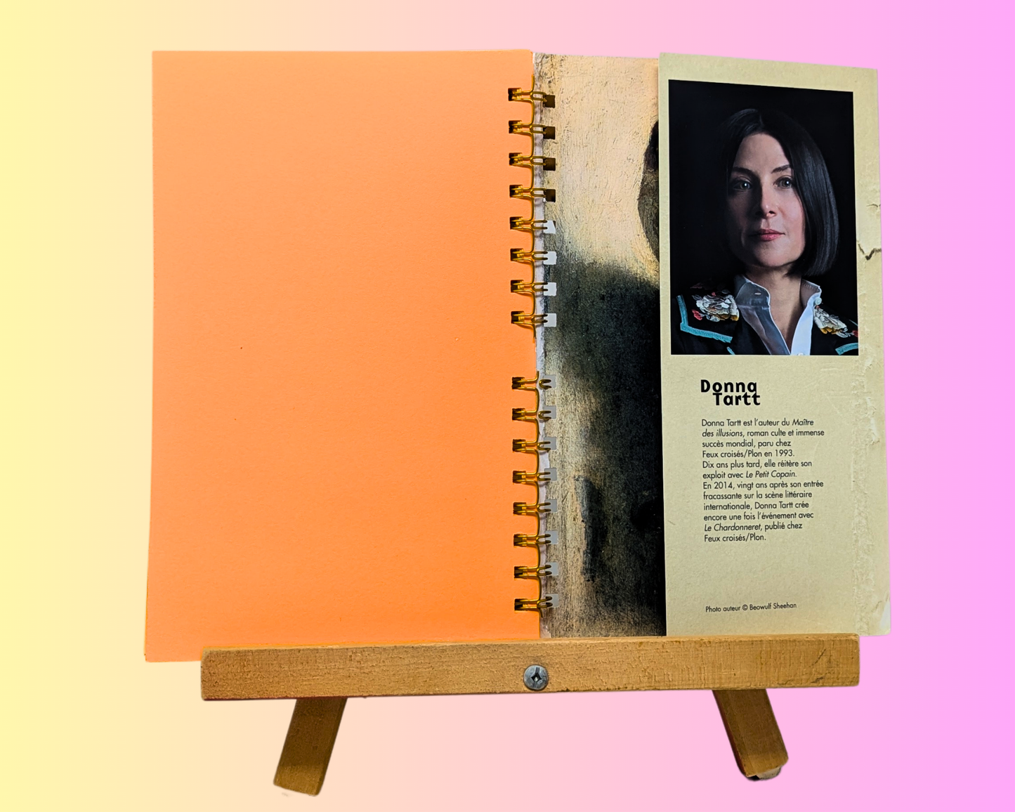 Handmade and Upcycled Le Chardonneret Novel by Donna Tartt Notebook