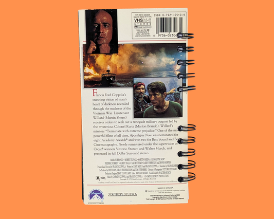 Carnet de notes VHS du film Apocalypse Now
