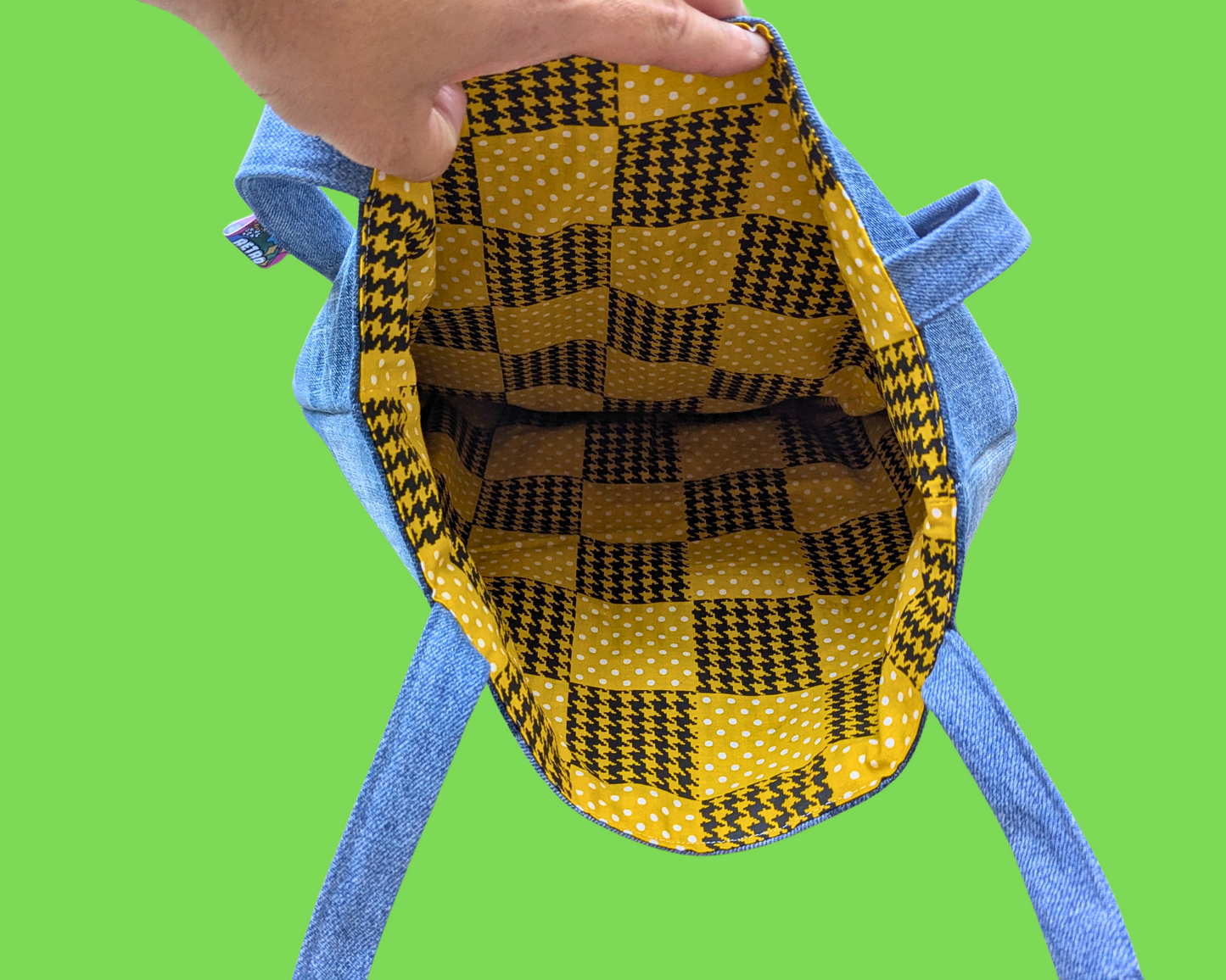 Handmade, Upcycled Ecko Unlimited Jeans Patchwork Tote Bag