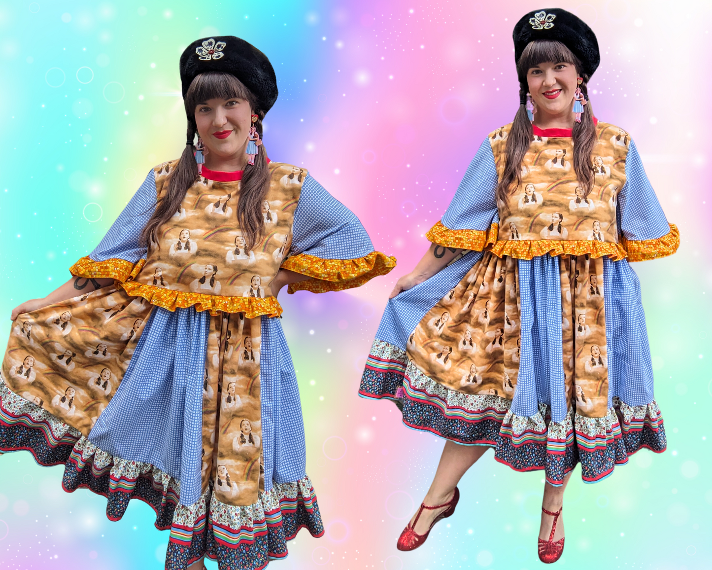 Handmade, Upcycled The Wizard of Oz Dress L-XL