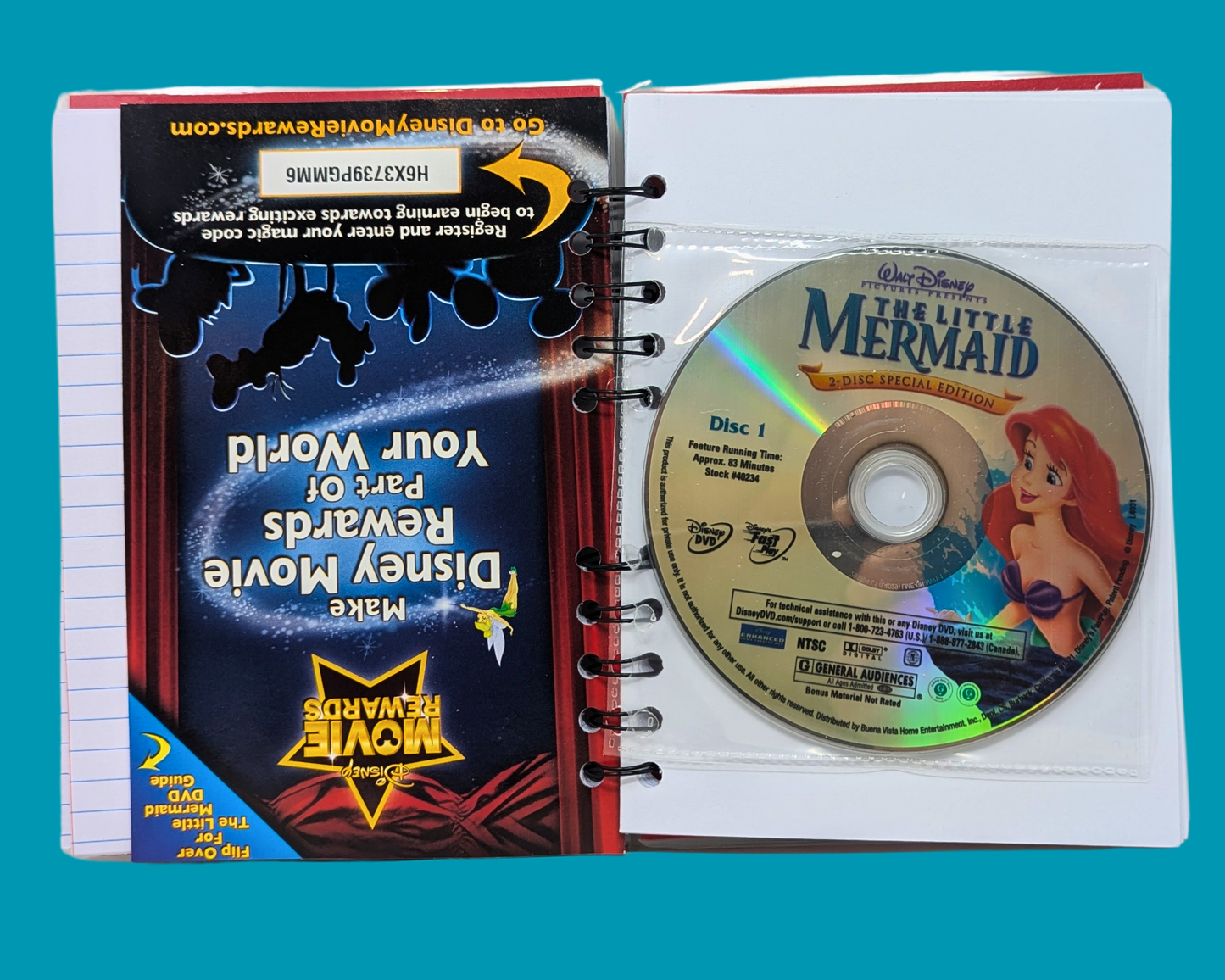 The Little Mermaid DVD Movie Notebook