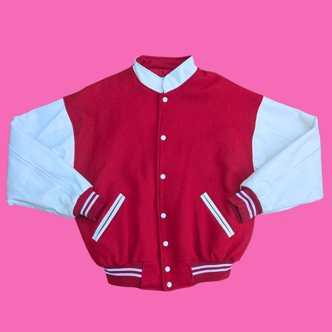 Michael Jackson's Thriller Upcycled T-Shirt Varsity Jacket Size L