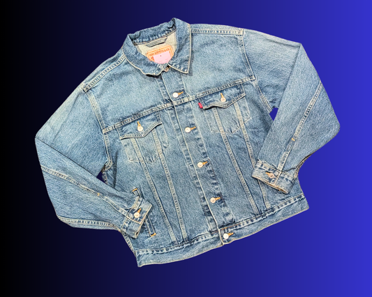 Veste en jean Levi's Le Roi Lion, fabriquée à la main et recyclée, taille L