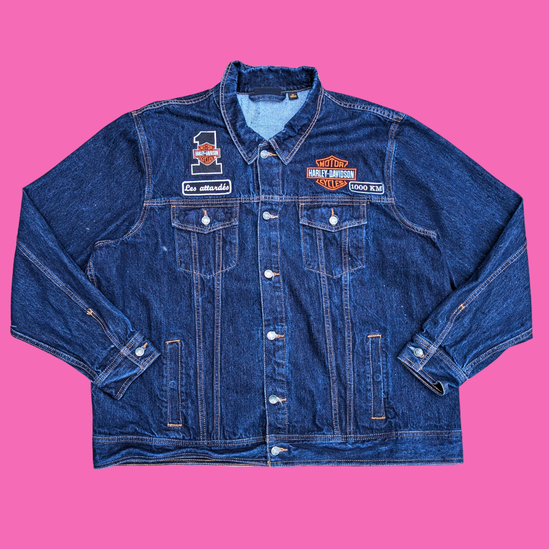 ACDC Hell's Bells, Official Harley Davidson Denim Jacket Size 3XL