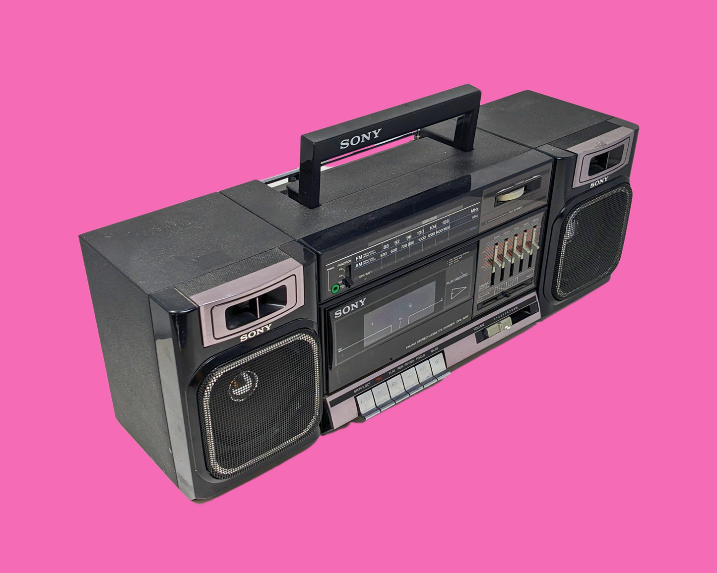 Radio Sony vintage des années 1990, lecteur de cassettes ne fonctionnant pas