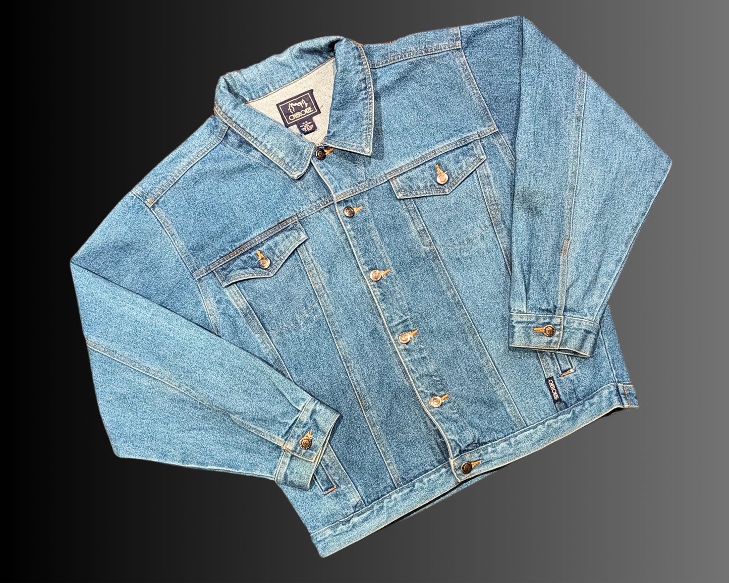 Handmade, Upcycled Elvis Denim Jacket Size M