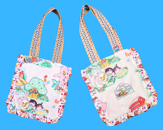 Sac fourre-tout en drap de lit Little Golden Books Land fait main et recyclé