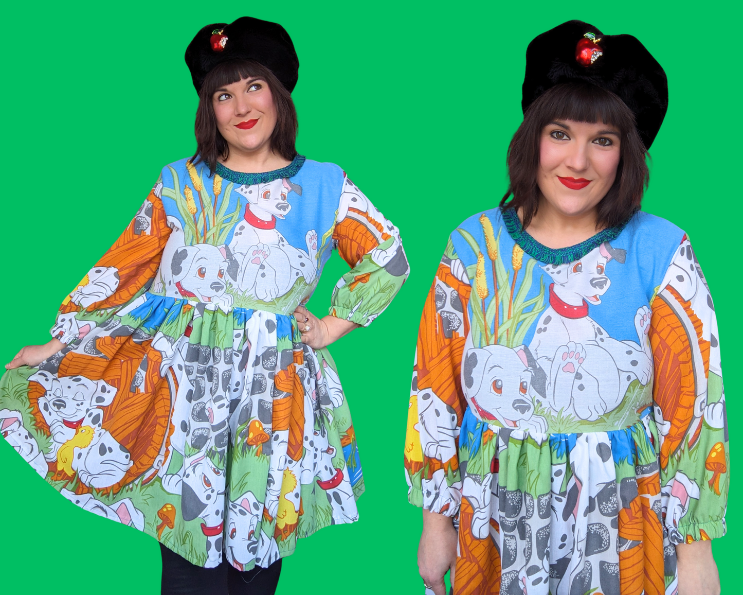 Drap de lit et taie d'oreiller faits à la main et recyclés de Walt Disney, taille XL