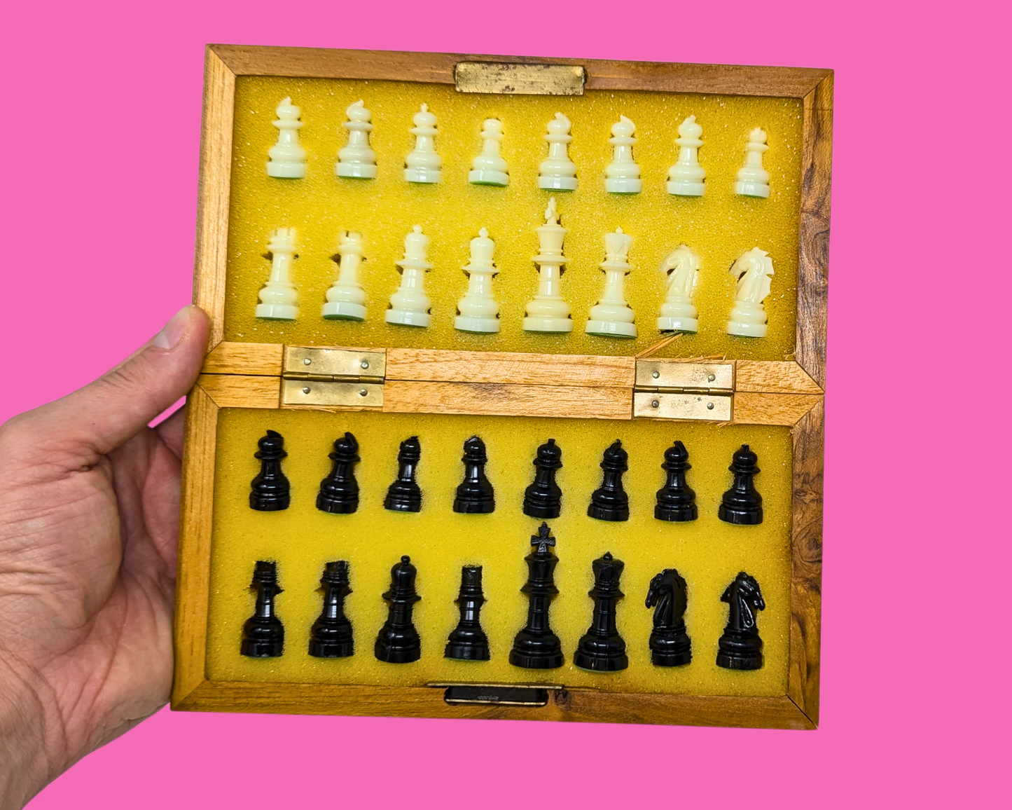 Jeu d'échecs portable vintage des années 1990
