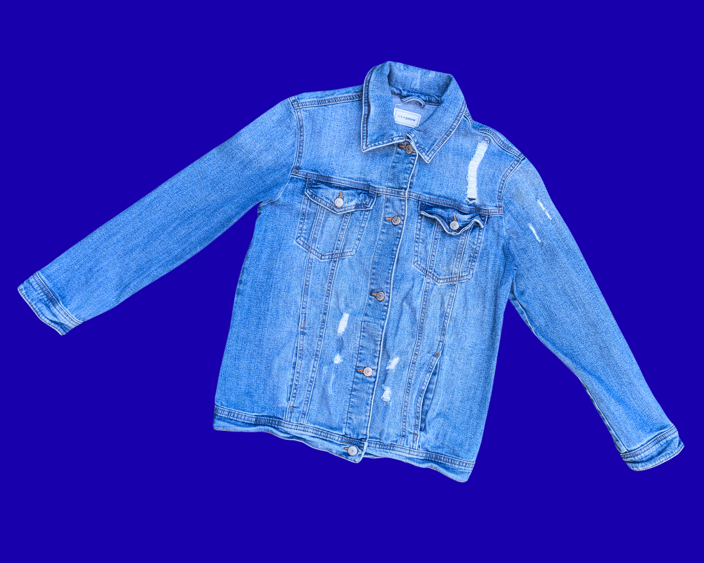 Handmade, Upcycled Madonna Denim Jacket Size S
