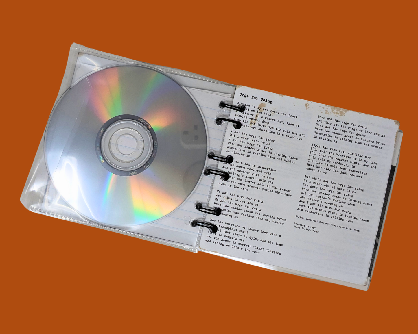 Joni Mitchell Hits CD Notebook