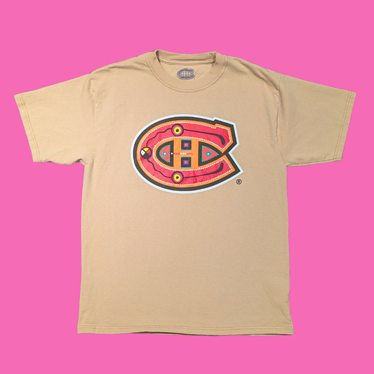 Canadiens de Montréal T-Shirt by Artist Anishinabe Frank Polson Size M