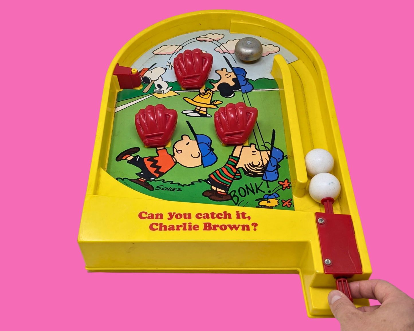 Jeu de flipper Charlie Brown sur le thème du baseball vintage de 1976