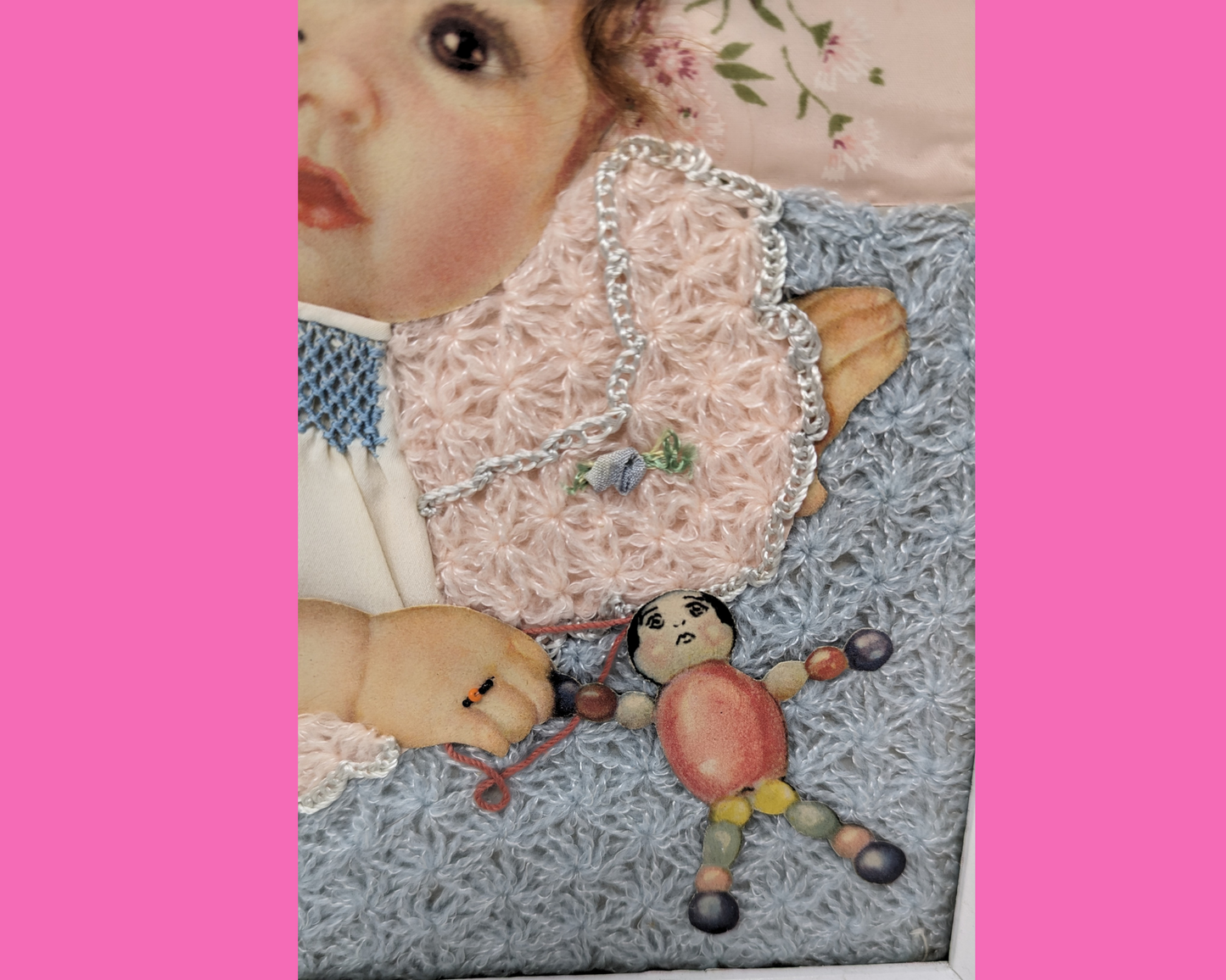 Vintage 1950's Portrait of Little Girl Artwork