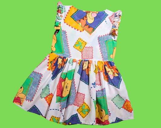 Drap de lit Winnie l'ourson fait main et recyclé de Walt Disney, taille XS