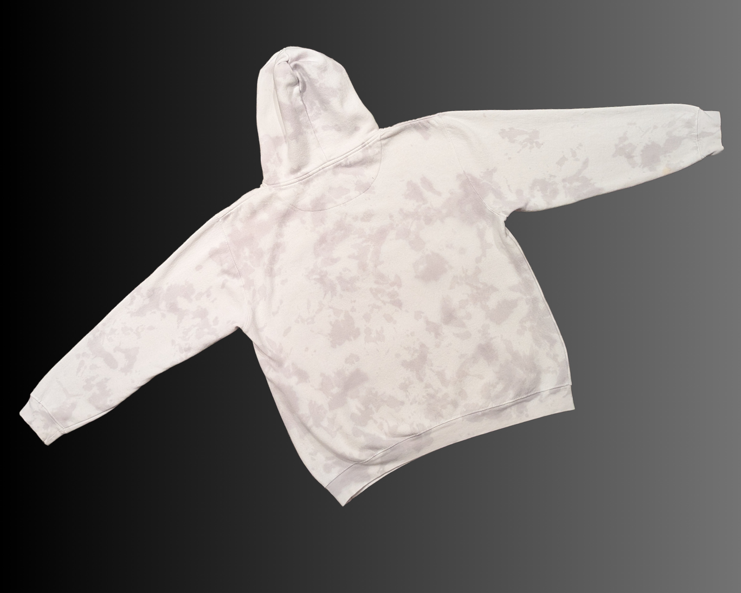 Sweat à capuche gris et blanc tie-dye The Office Y2K, taille L