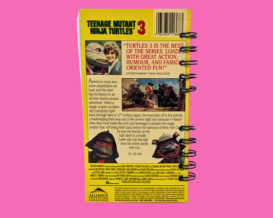 Carnet de notes VHS des Tortues Ninja III