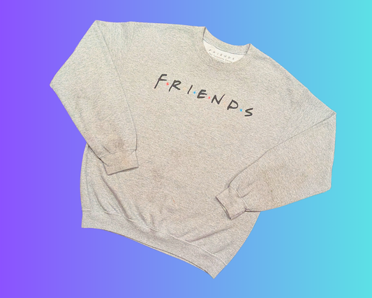 Y2K, F.R.I.E.N.D.S Gray Crewneck Size M