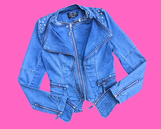 Veste en jean Star Wars faite main et recyclée, taille M