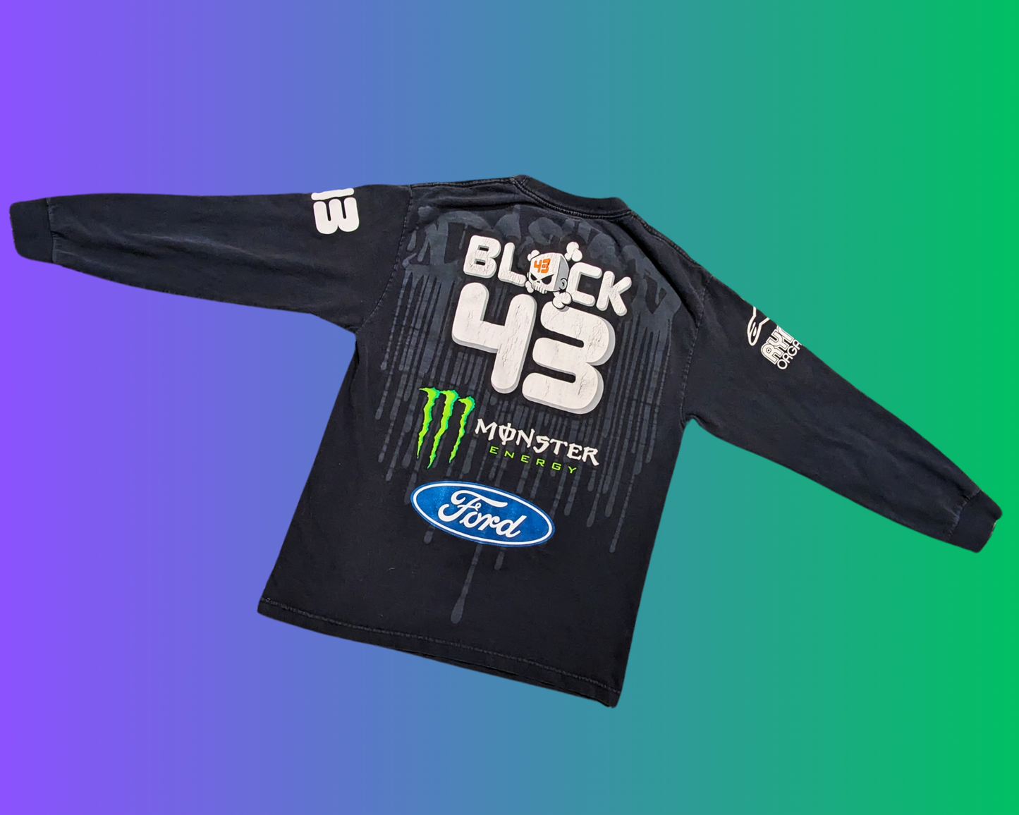 Rare Long Sleeves Ken Block Monster Energy Shirt Size M