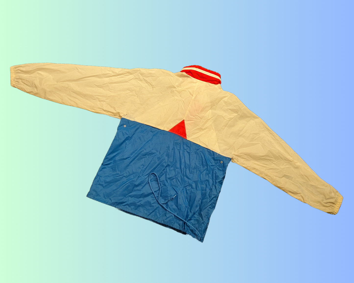 Vintage 1990's White, Red and Blue K-Way Fleece Size XL