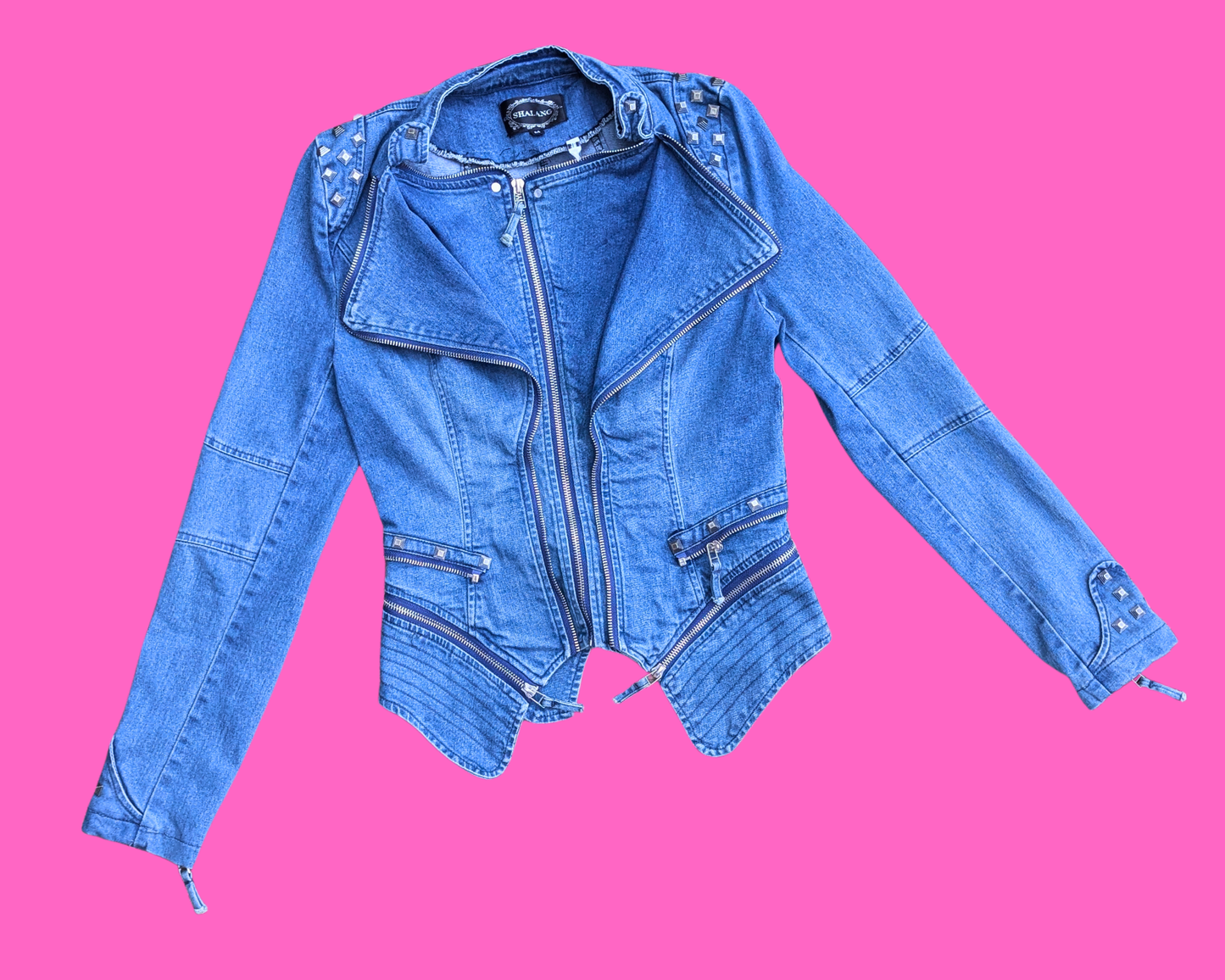 Veste en jean Star Wars faite main et recyclée, taille M