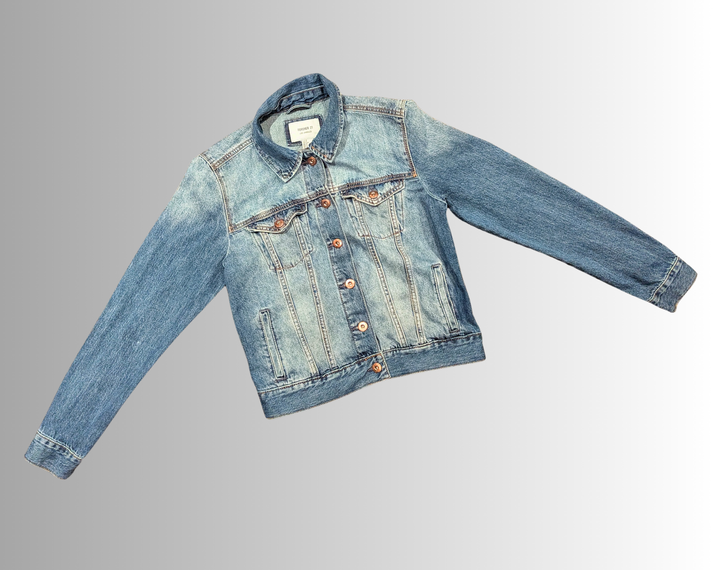 Handmade, Upcycled Nirvana Denim Jacket Size S