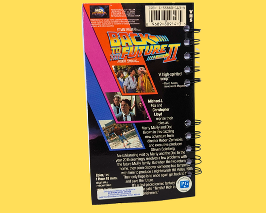Carnet de notes VHS du film Retour vers le futur II